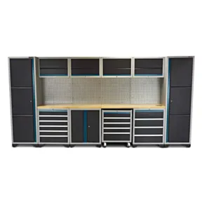 Premium 16-teiliges Werkstattregalsystem / Werkbank