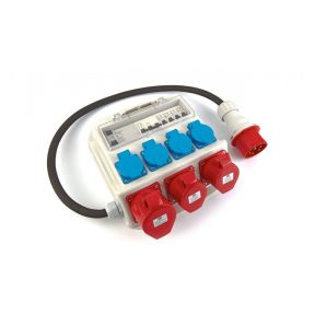 Elektro-Verteilerkasten 32 A, 3 x 400 V, 4 x 230 V