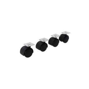 Möbelrad / doppelt mit Platte 40 mm, Set 4 Stück