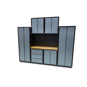 Modularer Arbeitstisch - Pank, 9-teiliges Modulsatz, 267 cm