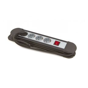 Elektrische Verlängerung 1,5 m mit Schalter und 4 Steckdosen, 3 x 1,5 mm²