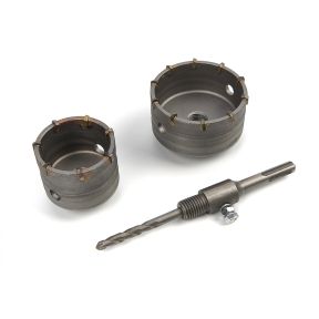 Krone für Dosen 60 und 80 mm mit SDS-Anschluss, 3-teiliges Set