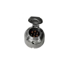Steckdose 7-polig für Anhänger 12V, Alu