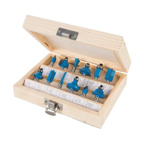 Holzfräser Ø 6,4 mm (1/4") - 12-teiliges Set