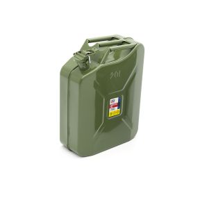 Kanister / Kraftstoffbehälter / Jerrycan 20 l, aus Metall, grün