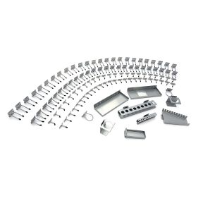 Set Haken, Ständer und Regale für einen modularen Schreibtisch, 110-teilig