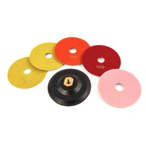 Diamantpolierpads 125 mm, 6-teiliges Set