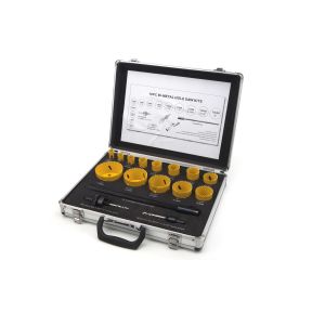 Bimetall-HSS-Kronenbohrer im Aluminiumkoffer, 16-teiliges Set, 16 - 76 mm