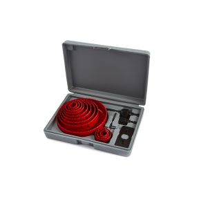 Kronenfräse für Holz und Gips, 19 - 127 mm, 16-teiliges Set