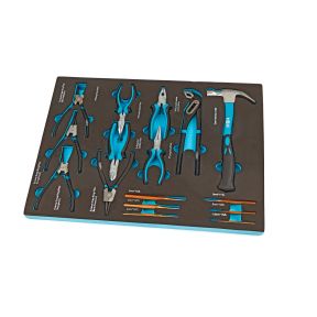 Werkzeugsatz im Einsatz für Wagen 54 x 39,5 x 3 cm, 16-teilig