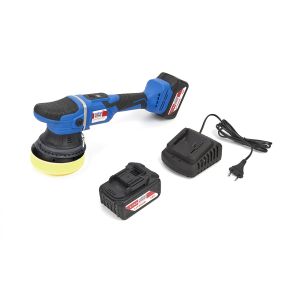 Akkupolierer mit Ladegerät und 2 Batterien, 125 mm, 18 V, 4 Ah