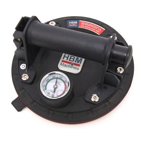 Vakuumhalter / Träger mit Hand-Vakuumpumpe und Manometer, 200 mm, 80 kg / Vakuumträger für Keramik