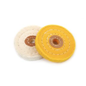 Polierscheibe für Vor- und Endpolieren, weiß und gelb, 2-teiliges Set, 100 mm