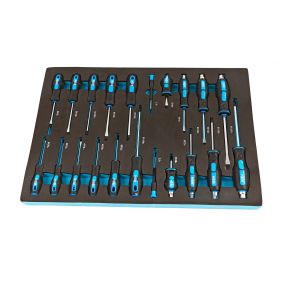 Schraubendreher im Einsatz für den Wagen 54 x 39,5 x 3 cm, 21-teiliges Set