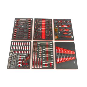 Werkzeugsatz im Einsatz für Wagen, 53 x 39,5 cm, rot, 245-teilig