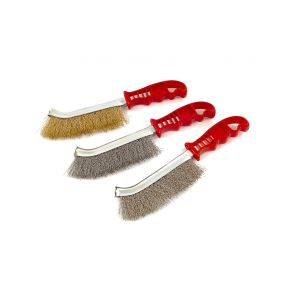 Drahtbürste - rostfreies, stählernen, messing, 3-teiliges Set