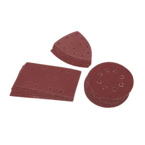 Schleifpapier 3 in 1 - Ø 125, 90 x 187 und 100 x 150 mm K60, K80, K120 - 18 Stück