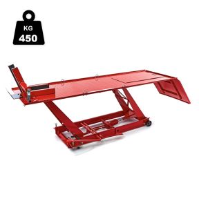 Hydraulische Hebebühne 300 für Motorräder mit Lux-Spannung, 450 kg, rot