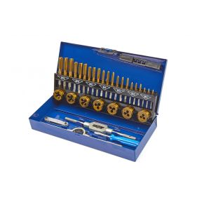 Gewindebohrer und Spannfutter TiN M3-12, 32-teiliges Set