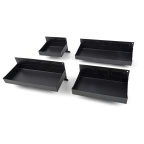 Magnetregal, schwarz - 4-teiliges Set
