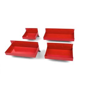 Magnetregal, rot - 4-teiliges Set