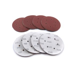 Selbstklebende Schleifscheibe mit Klettverschluss und Löchern, 150 mm, 40-teiliges Set, K60, K80, K120, K240