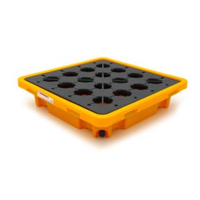 Fangpalette für 1 Fass, 42 l, 67 x 67 x 15 cm / Auffangbehälter für Abfallöl