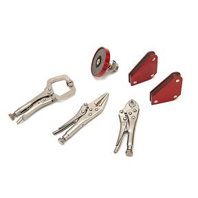 Gripzangen und Schweißmagnete, 6-teiliges Set