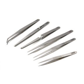 Edelstahlpinzetten, 6-teiliges Set
