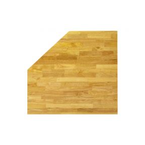 Eckarbeitsplatte aus massivem Holz, 86,5 x 86,5 x 3,8 cm