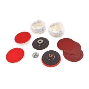 Schleif- und Polier-Set 125 mm, M14, 9-teilig