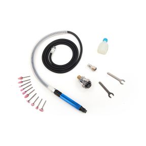 Mikro-Bijaks - PREMIUM SCHLEIFMASCHINE + 10-Teiliges ZUBEHÖR AT-10, 54.000 U/min, Fräser 3 mm, blau