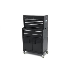 Werkzeugwagen mit Kiste, schwarz, 616 x 330 x 988 (mit Rädern 1068 mm)