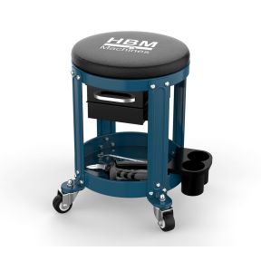 Werkstuhl - drehbar, mit Rollen, 136 kg