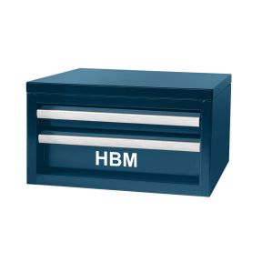 Werkzeugkasten mit 2 Schubladen, mini, blau, 275 x 150 x 150 mm