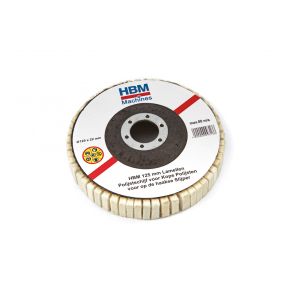 Lamellenpolierdisk Filz / Velours radial, 125 mm