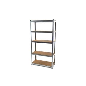 Regal, 90 x 40 x 180 cm, Belastung 5 x 35 kg, geeignet für Lager, Garagen, Abstellräume