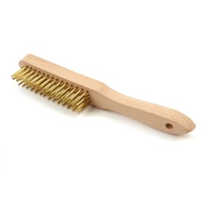 Handdrahtbürste 4-reihig messing