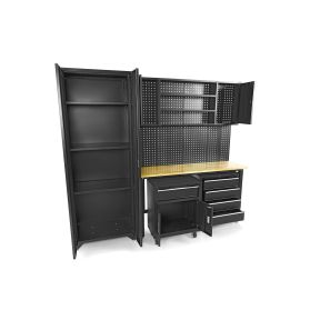 Modularer Arbeitstisch - Punk, 6-teiliges Modulset SCHWARZ