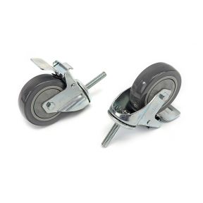 Drehbares Rad mit Gewinde und Bremse, 100 mm, 100 kg