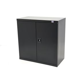 Werkbank mit 3 Regalen, 90 x 45 x 90 cm, schwarz