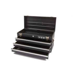 Werkzeugbox mit 3 Schubladen, schwarz
