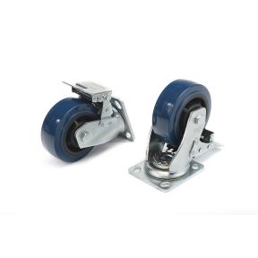 Drehrolle mit Fußplatte und Bremse, 200 mm, 380 kg