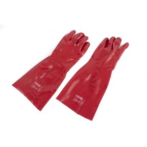 PVC-Handschuhe, lang, Gr. L - rot
