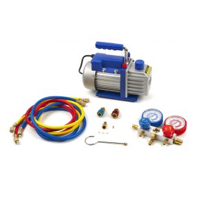 Einsteiger-Vakuumpumpe mit 2 Manometern, 85 l/min, 180 W