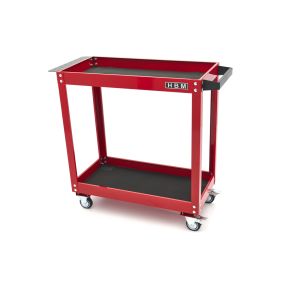 Universeller Wagen mit zwei Regalen, rot