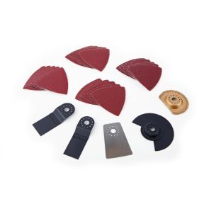 Schleifpapier- und Klingen-Set für Multitool, 25-teiliges Set