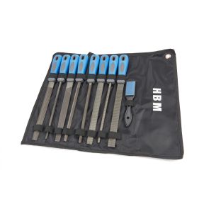 Feilen und Raspeln mit Griffen 200 mm, 9-teiliges Set im Etui