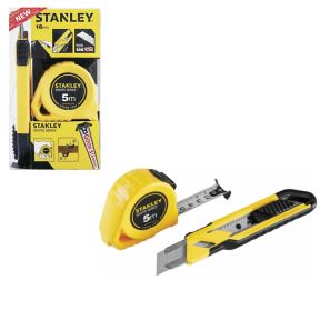 Stanley Promopack Bandmaß 5 m x 19 mm und Olfa-Messer 18 mm